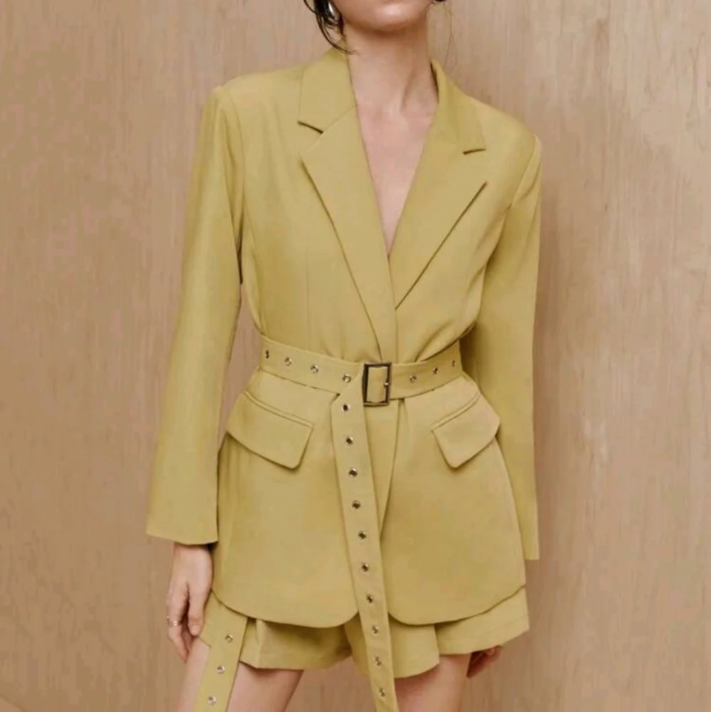 Mathilde Lhomme Designer Oversized Blazer With Long Belt, Fall, For Autumn - Picture 2 of 7